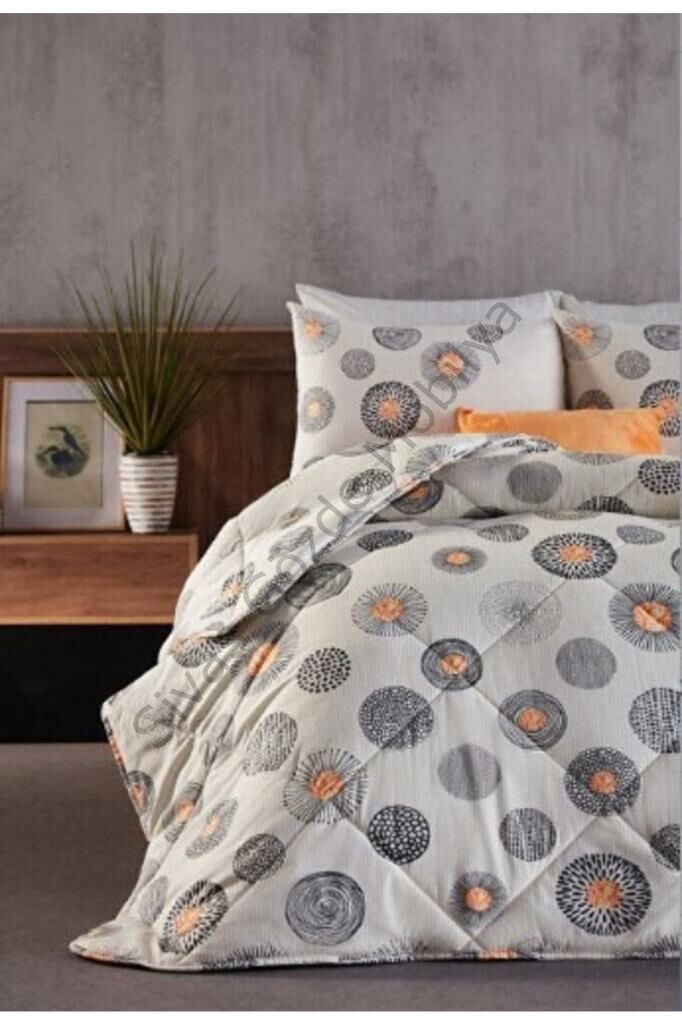 Doqu Home Polycotton Comforter Set Tek Kişilik Cosmos Gri