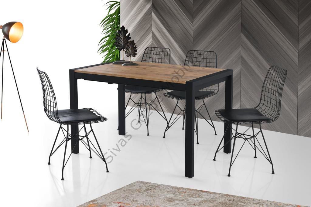 Açılır Yemek Toplantı Masası ve 4 Sandalye Takımı