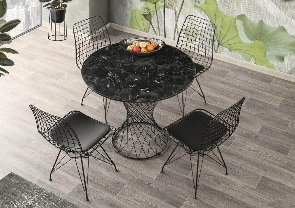 Yuvarlak Mutfak Masası ve 4 Adet Sandalye 90cm
