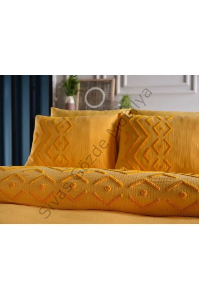 Doqu Home Zeugma Nakışlı Çift Kişilik Nevresim Takımı Muslin