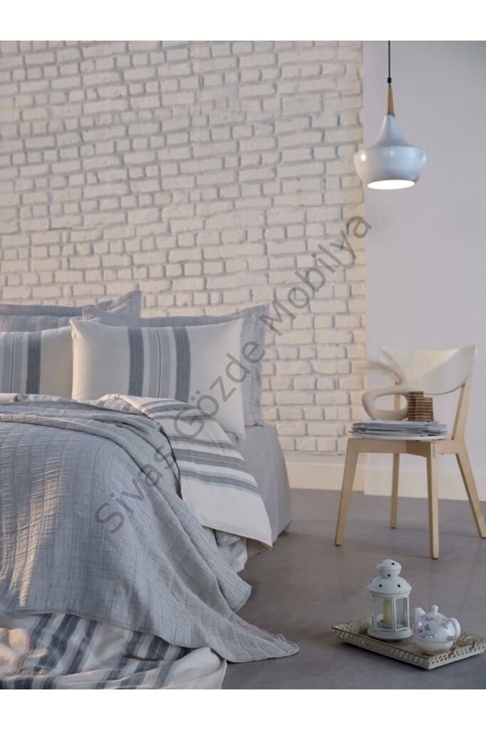 Doqu Home Special Çeyiz Seti Çift Kişilik Gri