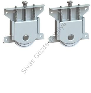 Sürgülü Gardırop Kapak Tekerleği 2li 80KG Makara Mekanizması