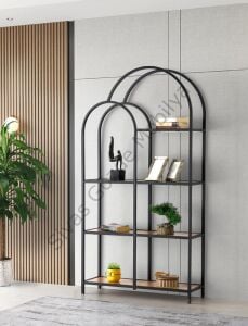 Mega Çift Kubbeli Dekoratif Ferforje Kitaplık 93x30x178