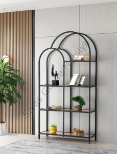 Mega Çift Kubbeli Dekoratif Ferforje Kitaplık 93x30x178