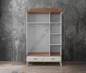 Modern Trend 3 Kapılı 2 Çekmeceli Gardırop Elbise Dolabı 130x55x212cm
