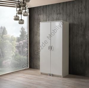 Çok Amaçlı 2 Kapaklı Mutfak Erzak Kiler Dolabı 86x52x180cm