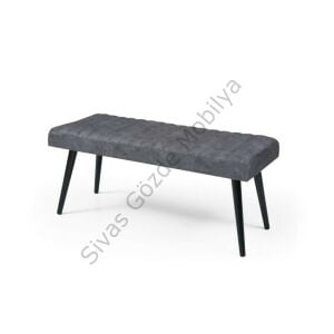 Mutfak Bank Bench Oturma Markiz 110cm Gri/Antrasit Kumaş