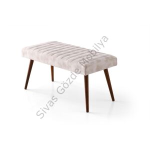 Mutfak Bank Bench Oturma Markiz 110cm Krem Kumaş