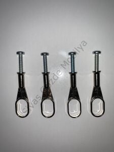 Boru U Flanş 4lü Paket Vidalı Dolap Askı Aparatı Tüm Marka Ürünlere Uyumlu