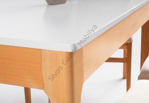 Açelya Alaçatı Ağaç Açılır Yemek Masa Sandalye Takımı 70x110