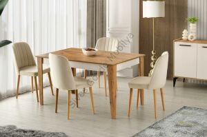 Anka Milano Açılır Yemek Masa Sandalye Takımı 90x145