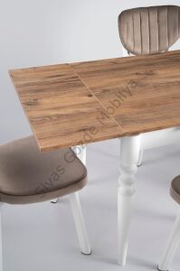 Cunda Elma Ahşap Masa Sandalye Takımı 70x110