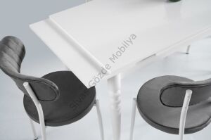Didim Beta Açılır Mutfak Masa Sandalye Takımı 80x120 GRİ