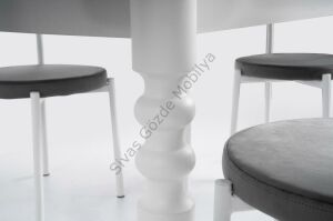 Didim Beta Açılır Mutfak Masa Sandalye Takımı 80x120 GRİ