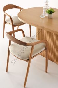 Defne Ahşap Ağaç Kollu Sandalye 2 li Set