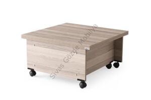 Ekonomik Akıllı Sihirli Tekerlekli Orta Sehpa 75x75cm
