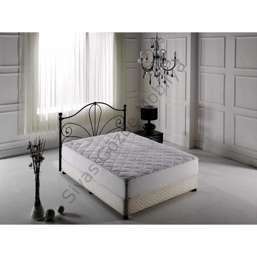 Doqu Home Comfyline Façalı Sıvı Geçirmez Alez Çift Kişilik Beyaz