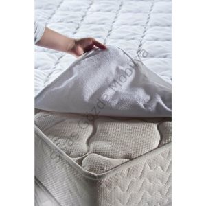 Doqu Home Comfyline Façalı Sıvı Geçirmez Alez Çift Kişilik Beyaz