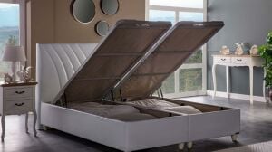 Bellona Verso Baza + Başlık Set Tek Kişilik Krem 100x200