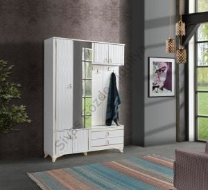 Ekomonik Kapaklı Çekmeceli Portmanto Askılık Ayakkabılık