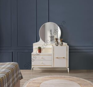 Royal Çekmeceli Dolaplı Şifonyer Makyaj Tuvalet Masası