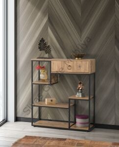 Ekonomik Ferforje Raflı Dresuar Çiçeklik 100x30x92cm