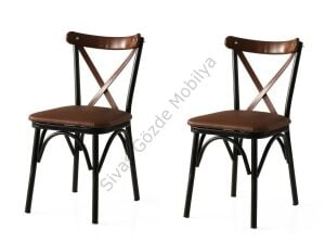 Bahar Mutfak Bahçe Cafe Sandalyesi 2 li Set