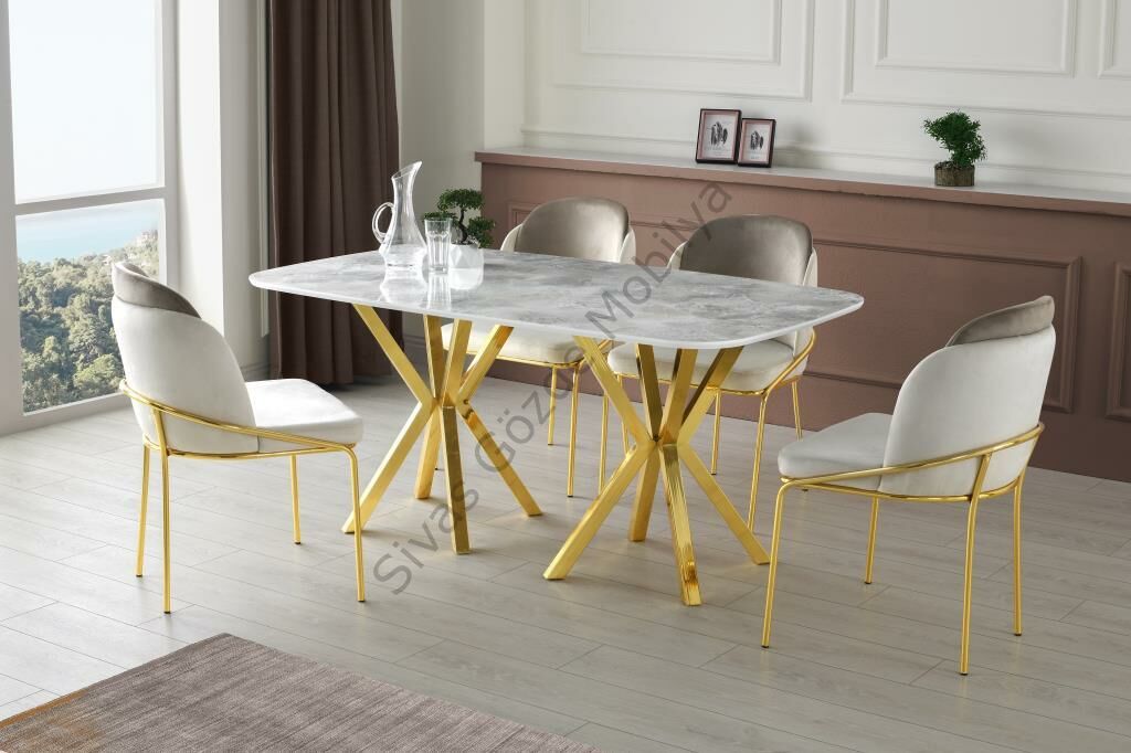 Polo Royal High Gloss Yemek Masa Sandalye Takımı