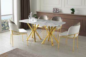 Polo Royal High Gloss Yemek Masa Sandalye Takımı