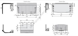 Indaux Sürgülü Gardırop Ön Dış Kapak Taşıyıcı 2li Teker