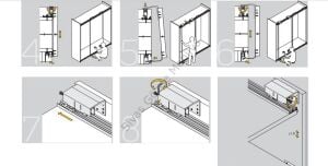 Indaux Sürgülü Gardırop Ön Dış Kapak Taşıyıcı 2li Teker