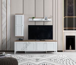 Yalı Raflı Dolaplı Tv Ünitesi 180cm
