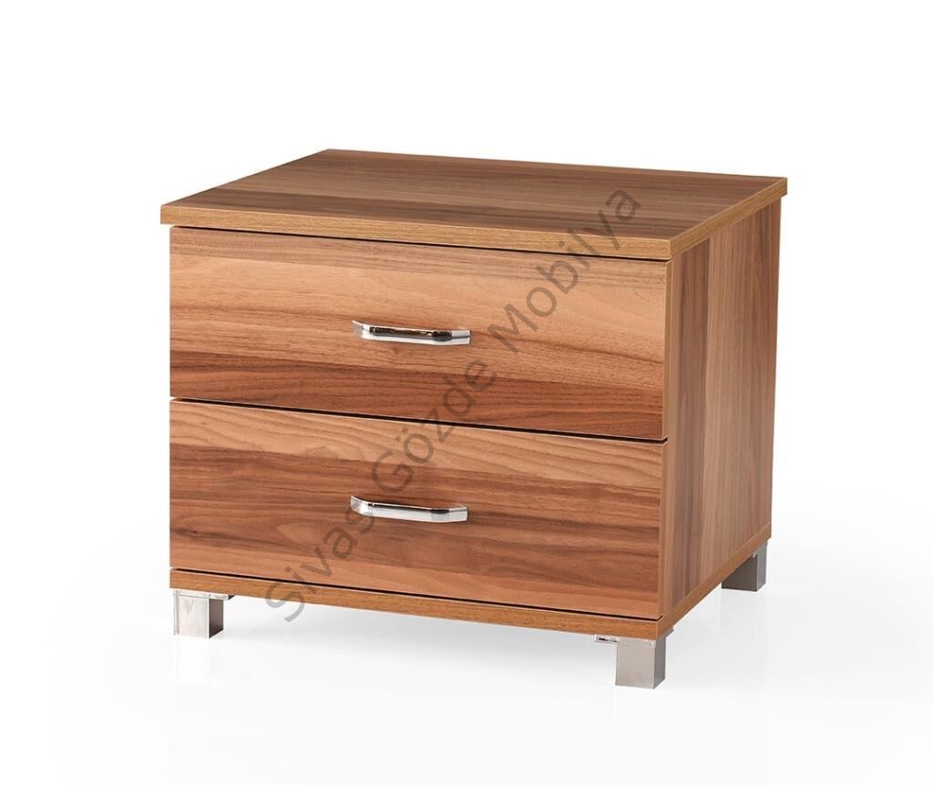 Ekonomik 2 Çekmeceli Komodin 51x44x43cm CEVİZ