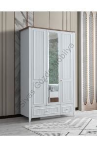 Yalı Modern 3 Kapaklı Aynalı Elbise Dolabı 125*60*211