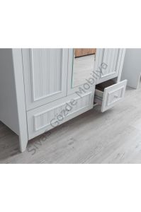 Yalı Modern 3 Kapaklı Aynalı Elbise Dolabı 125*60*211