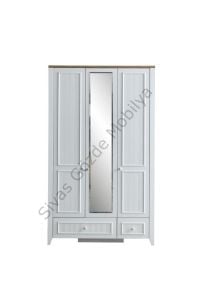 Yalı Modern 3 Kapaklı Aynalı Elbise Dolabı 125*60*211
