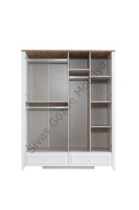 Yalı Modern 4 Kapaklı Aynalı Elbise Dolabı 165*60*211