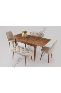Didim Banklı Açılır Mutfak Masa Sude Sandalye Takımı 80x120