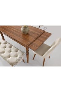 Didim Banklı Açılır Mutfak Masa Sude Sandalye Takımı 80x120