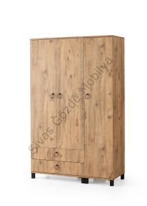 Genç Odası 3 Kapılı 2 Çekmeceli Gardırop Elbise Dolabı 119x46x189cm