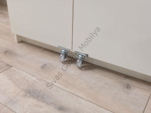 Çok Amaçlı 2 Kapaklı Kısa Mutfak Erzak Kiler Dolabı 88x52x120cm