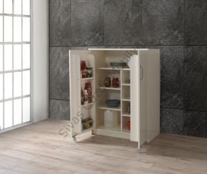 Çok Amaçlı 2 Kapaklı Kısa Mutfak Erzak Kiler Dolabı 88x52x120cm