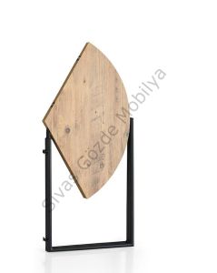 Portatif Katlanır Yuvarlak Balkon Mutfak Masa 3 Sandalye Takım 80cm