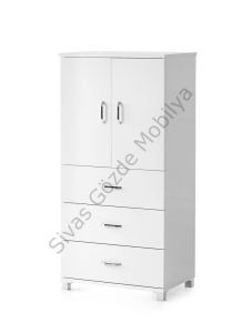 Çok Amaçlı Dolaplı Şifonyer 3 Çekmeceli Kapaklı 60x44x127cm