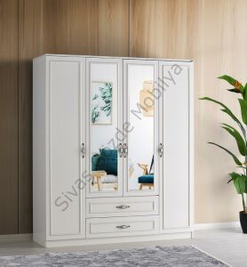 Gediz 4 Kapılı 2 Çekmeceli Gardrop Elbise Dolabı 180x57x210cm
