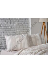 Doqu Home İpliği Boyalı Nevresim Takımı Çift Kişilik Novela