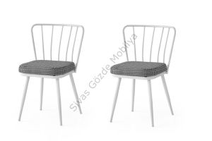 Modern Mutfak Cafe Bahçe Sandalyesi Buse 2 Li Set