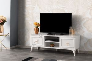 Modern Tarz Yüksek Ayaklı Tv Sehpası 130cm