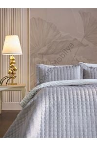 Doqu Home Çift Kişilik Yatak Örtüsü flash Gri