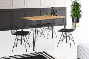Ekonomik MDF Mutfak Masası ve 4 Adet Sandalye Takımı 70x120